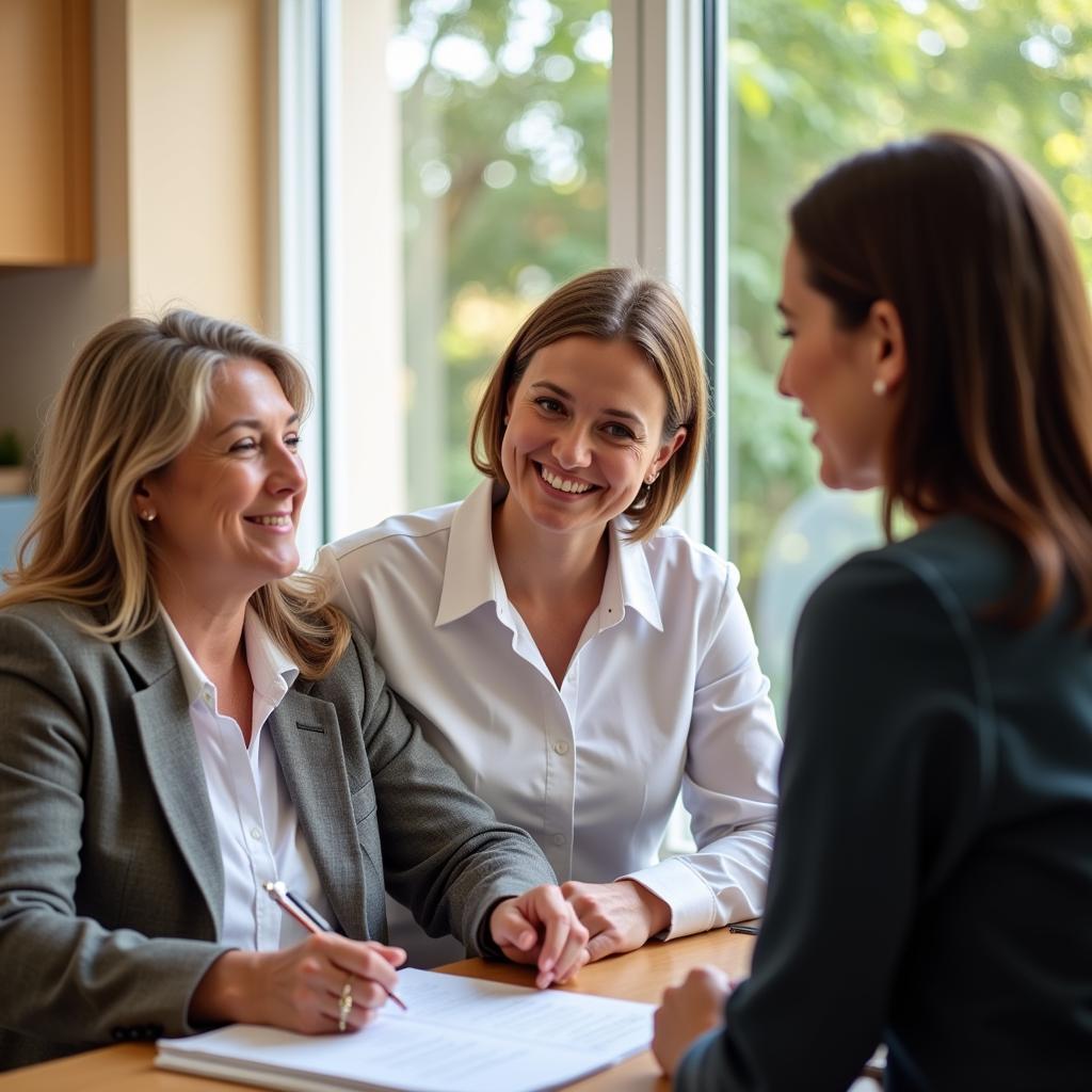 Cremation Society Staff Meeting with a Family