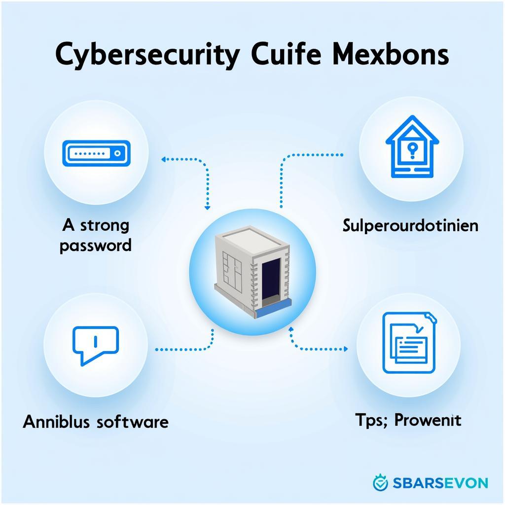 Various cybersecurity protection measures visualized.