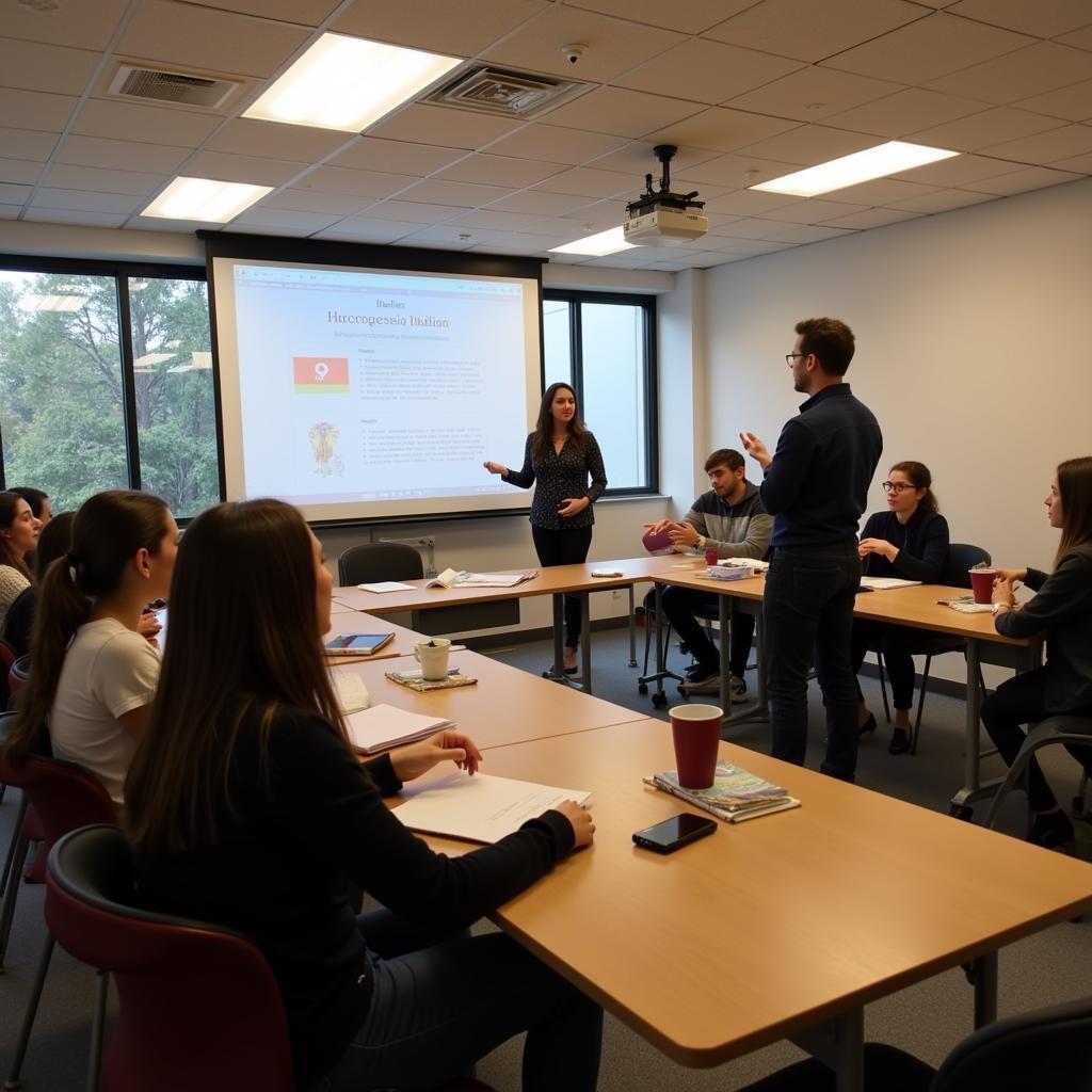 Italian language class at the Dante Alighieri Society of Jersey City