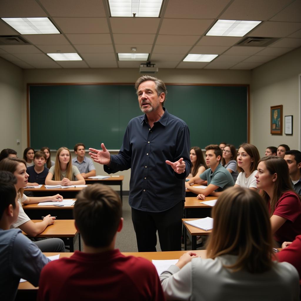 Robin Williams delivering an inspirational speech in the Dead Poets Society trailer