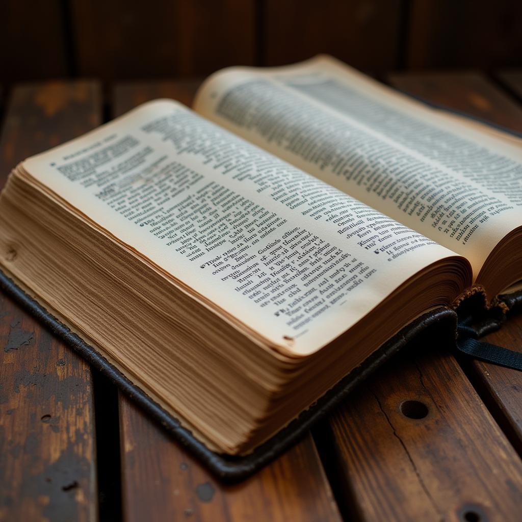 An old Bible open to the Gospel of John