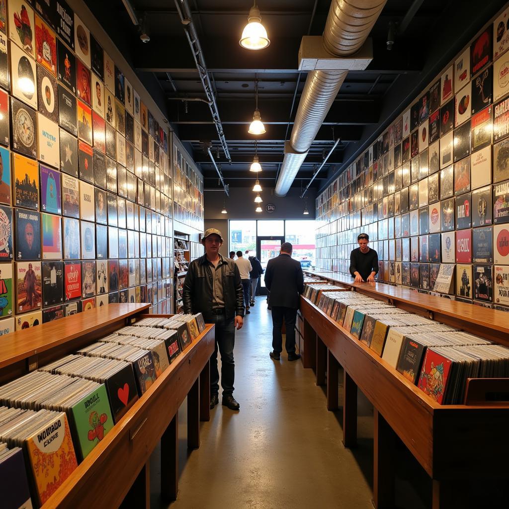 Detroit Vinyl Record Store Interior