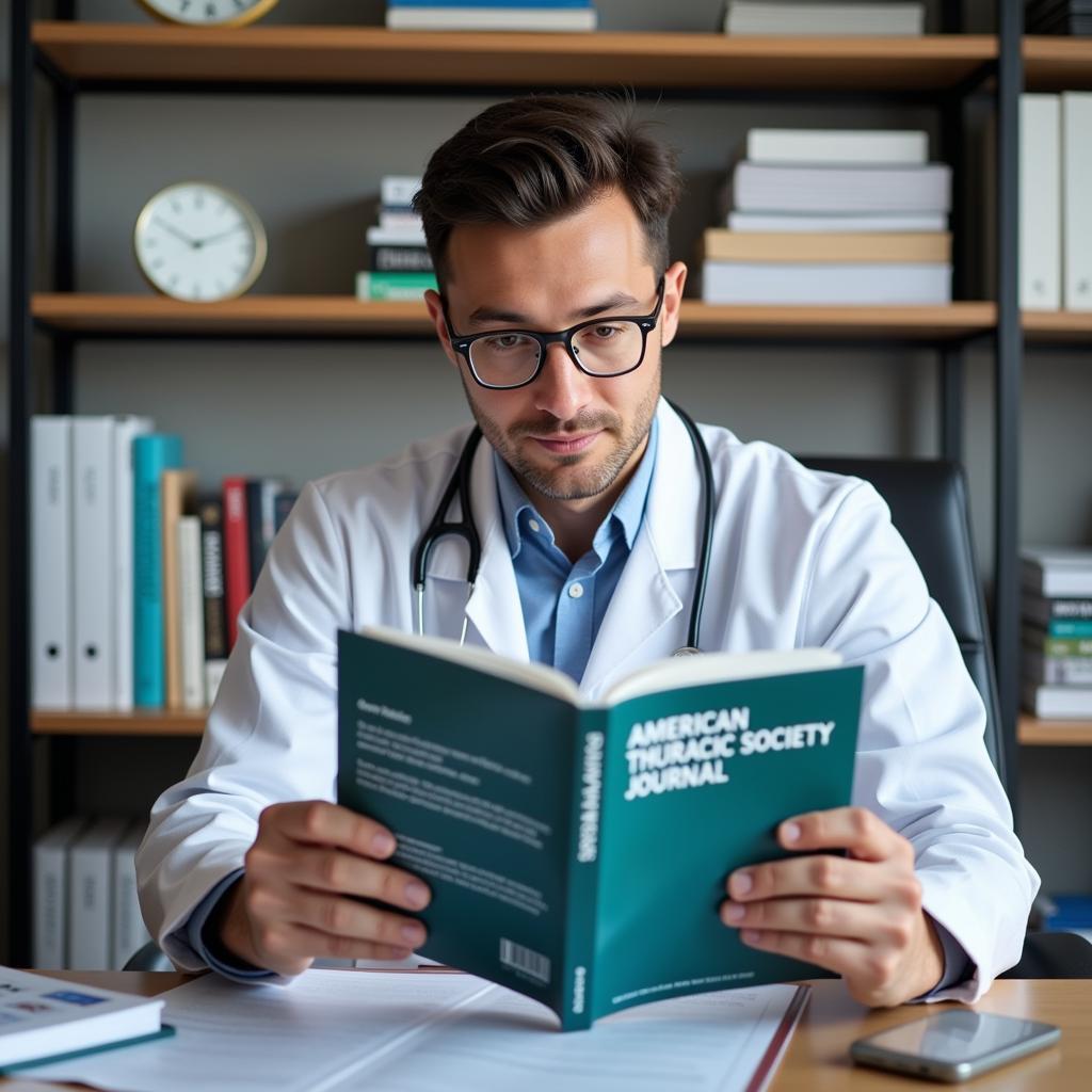 Doctor Reading the ATS Journal