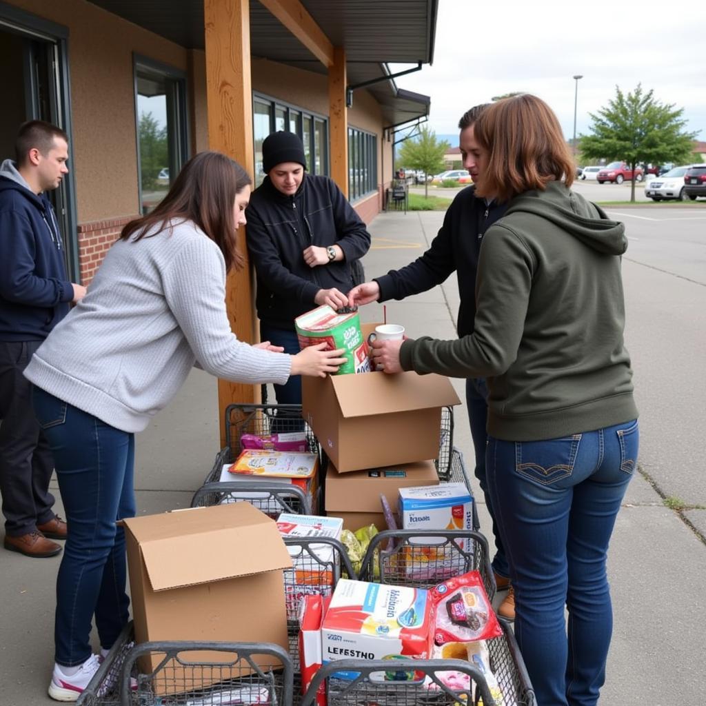 Donating much-needed supplies to the Campbell County Humane Society