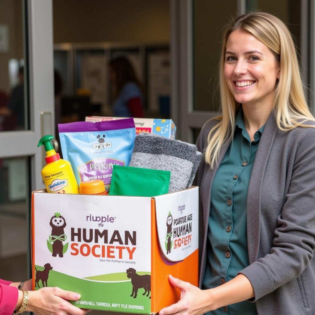 Donating Supplies to Local Humane Society