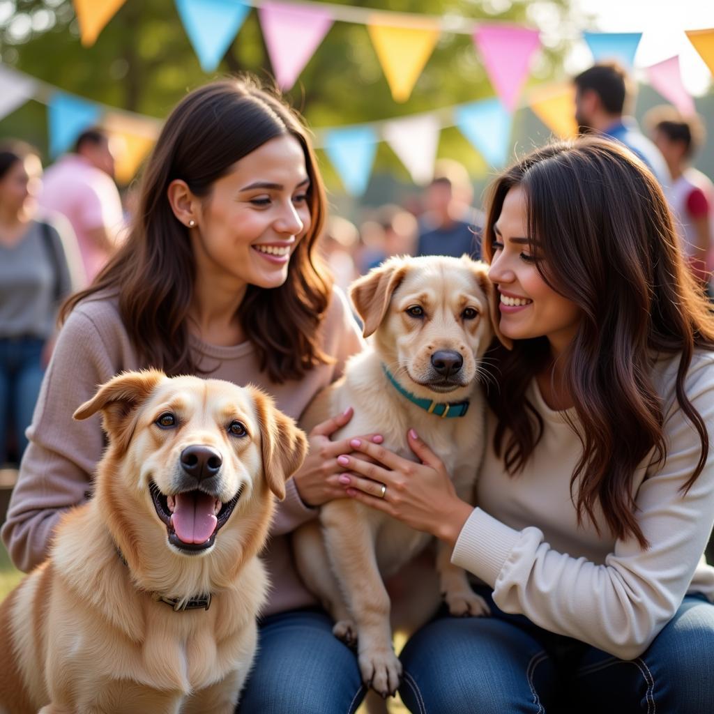 Successful adoption event at the Dublin-Laurens County Humane Society connecting families with their new pets.