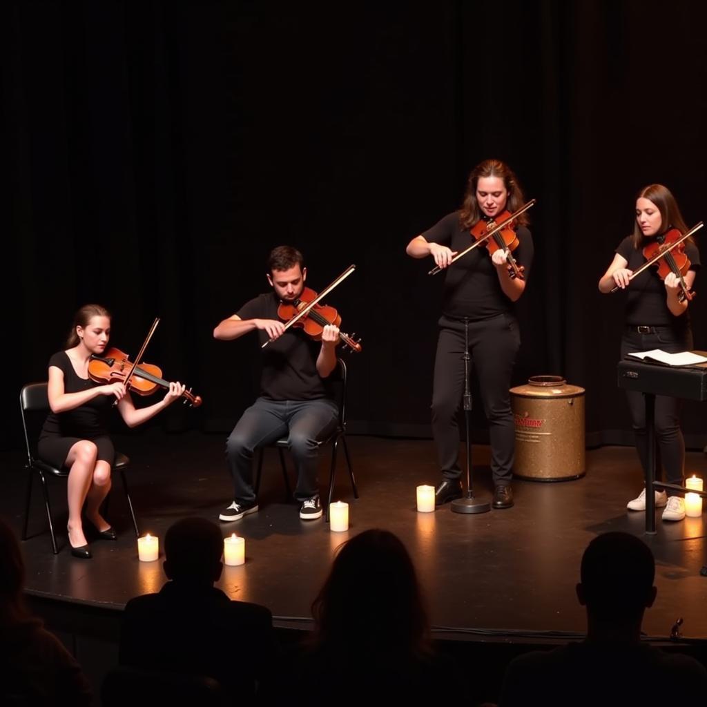 Musicians Performing at an Ethical Society Candlelight Concert