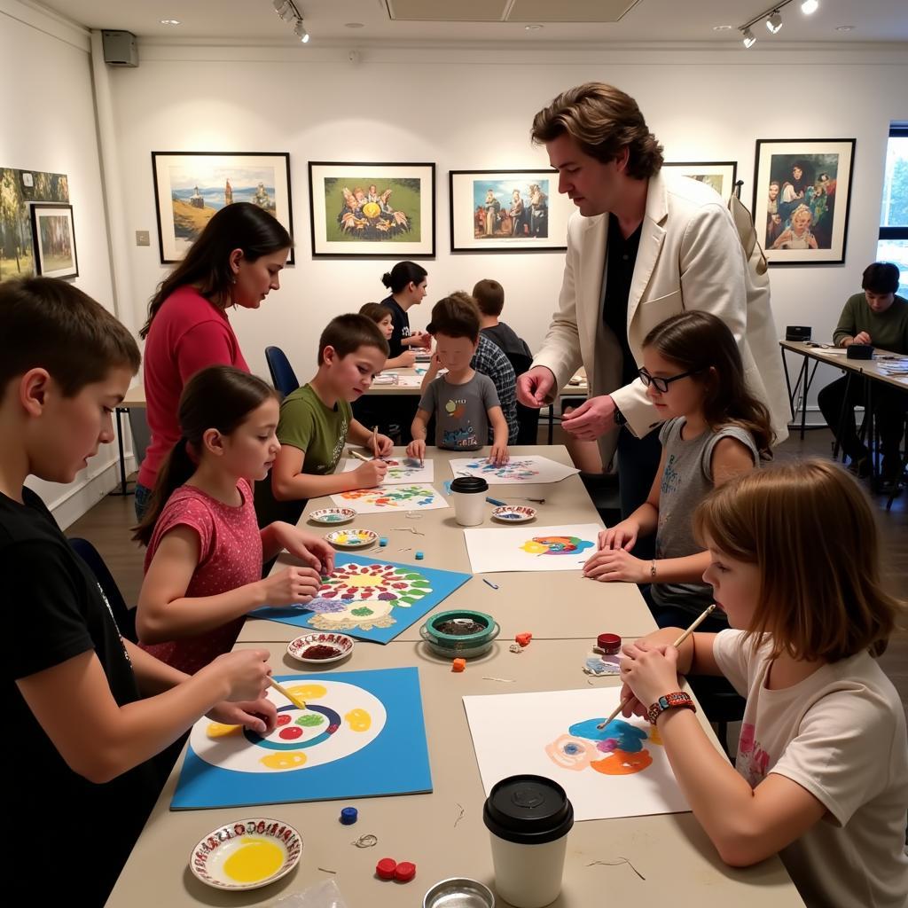 Community Art Workshop at a Fine Art Society Gallery