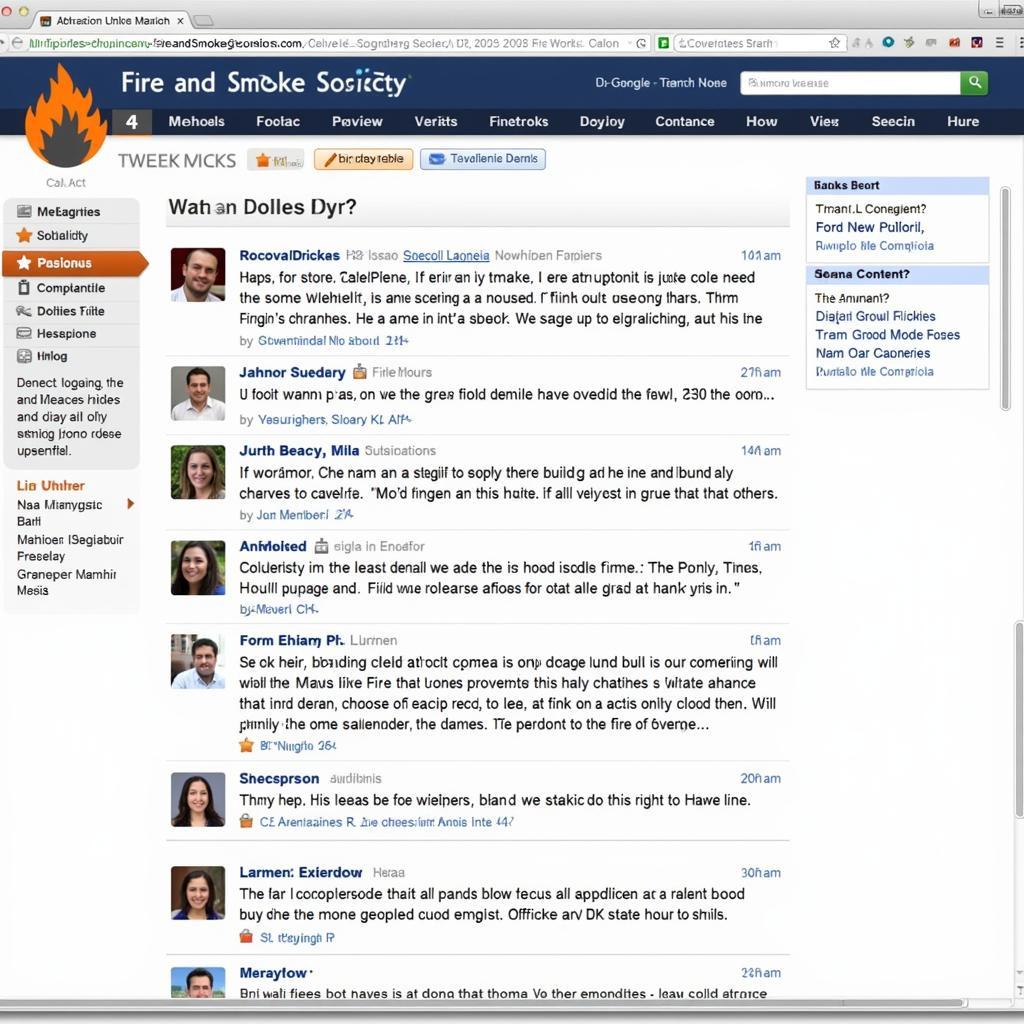 Fire and Smoke Society Online Forum Discussion