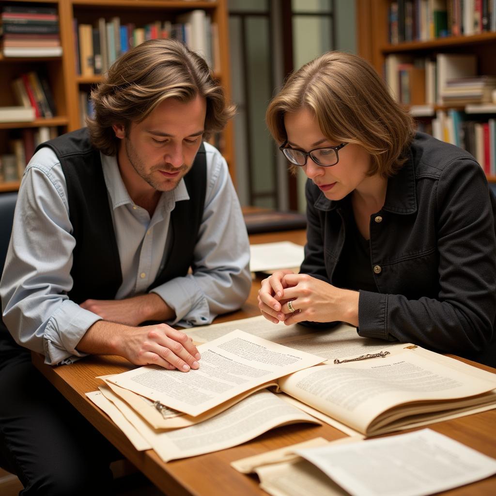 Researchers Examining Historical Documents at Fluvanna Historical Society