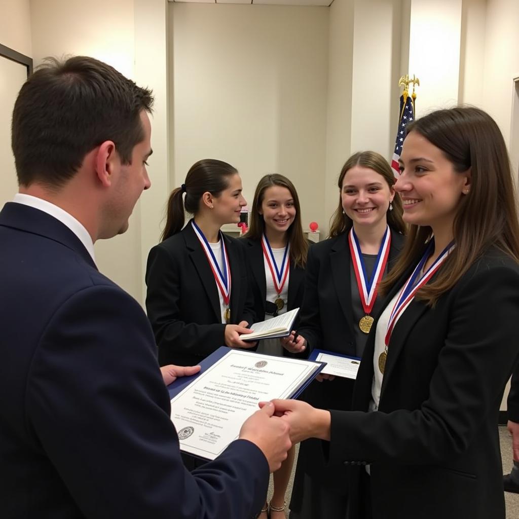 Induction Ceremony for French Honor Society Members