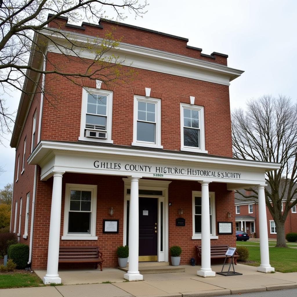 Giles County Historical Society Building: Exterior view of the historic building.