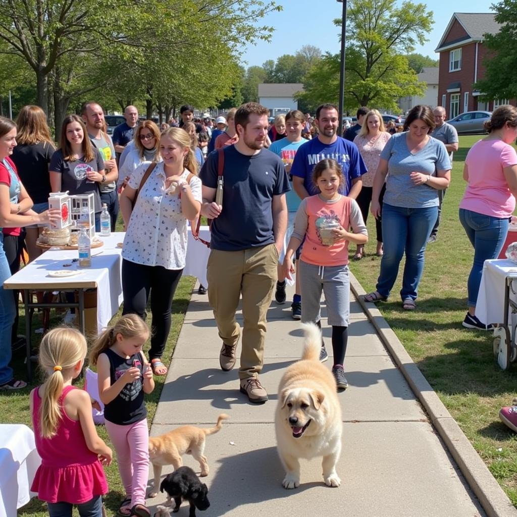 Community members supporting the Gloucester-Mathews Humane Society