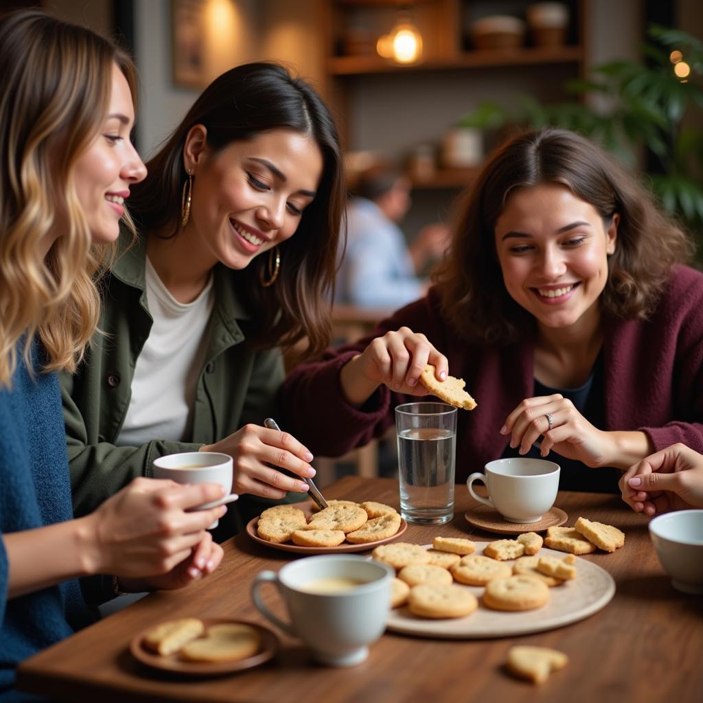 Members of the Goldbelly Shortbread Society gathering to share shortbread and connect with each other