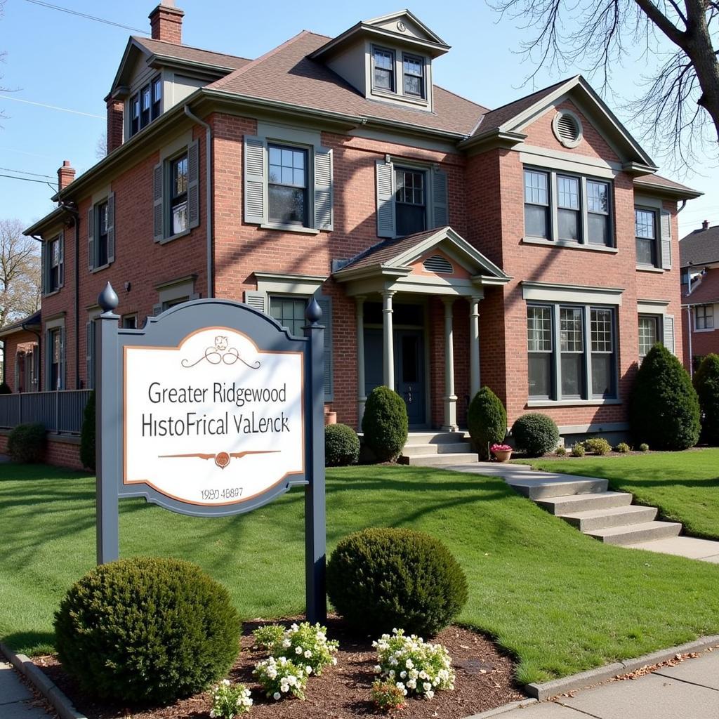 Greater Ridgewood Historical Society Building - A photograph of the historical society building, showcasing its architectural style and prominent features.