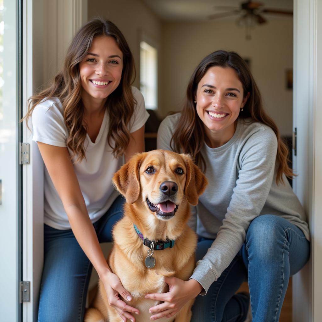 A Happy Family with their Newly Adopted Dog from Halifax Humane Society Daytona