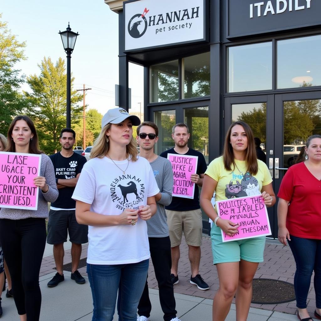 Public Protests Against Hannah Pet Society