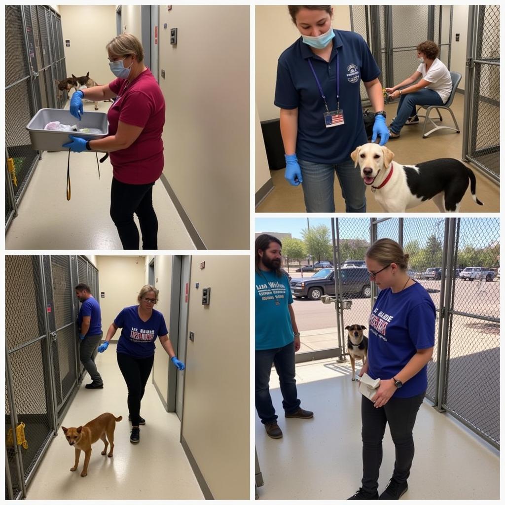 High Desert Humane Society Volunteers Caring for Animals