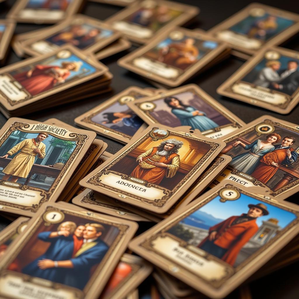 Detailed View of High Society BGG Game Components