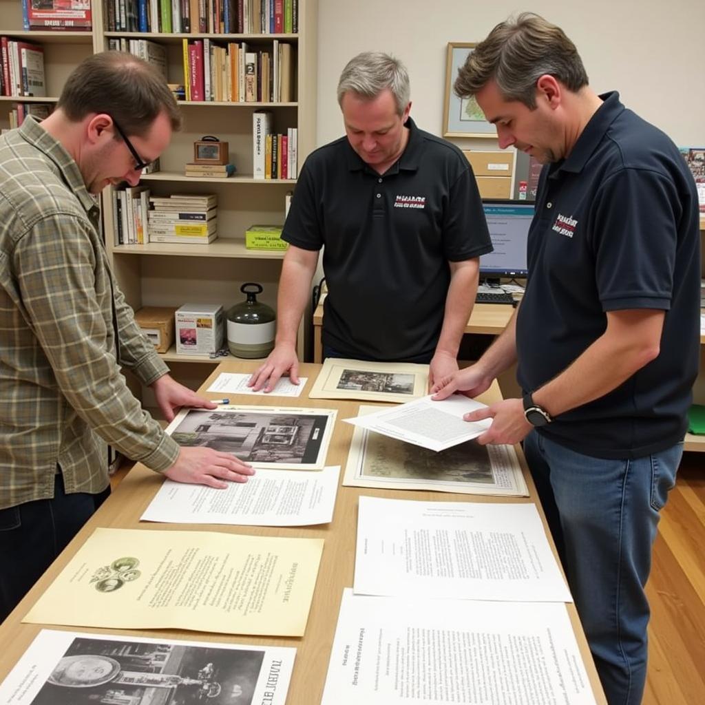 Hilliard Historical Society Volunteers Working with Archives