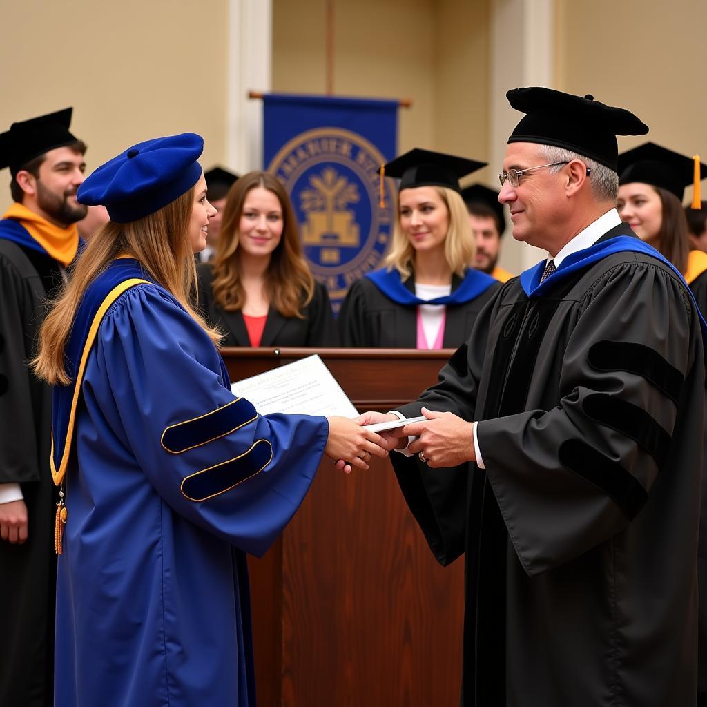 Students Being Inducted into an Honor Society