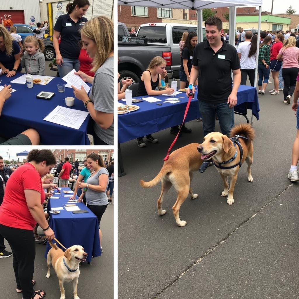 A successful adoption event at the Humane Society in Chicago Heights, Illinois.