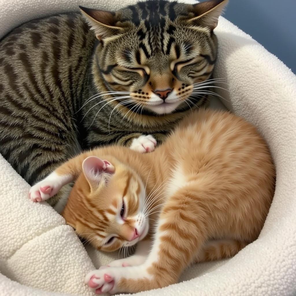 Cat Cuddling Kitten at the Humane Society of Atlantic County