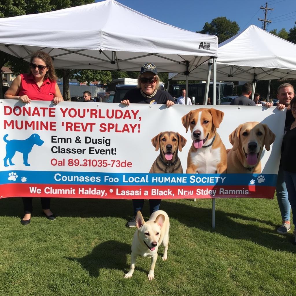 Community Event Banner at Humane Society Fundraiser