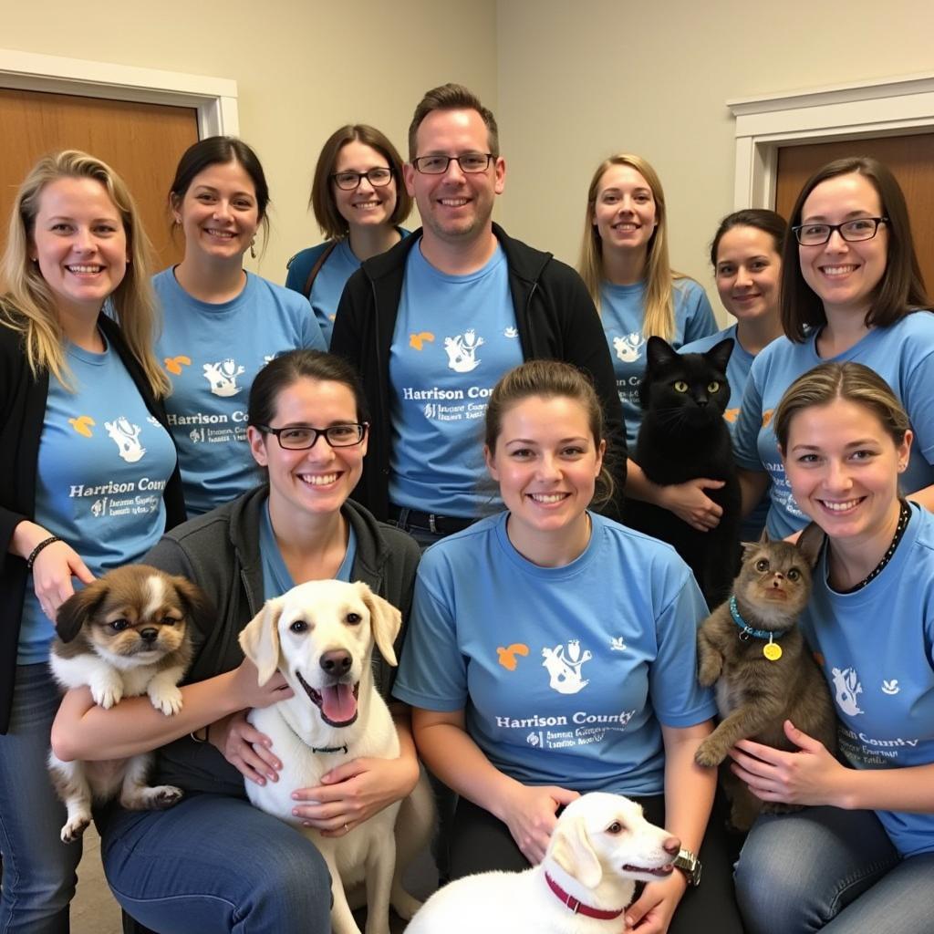 Volunteers at the Harrison County Humane Society