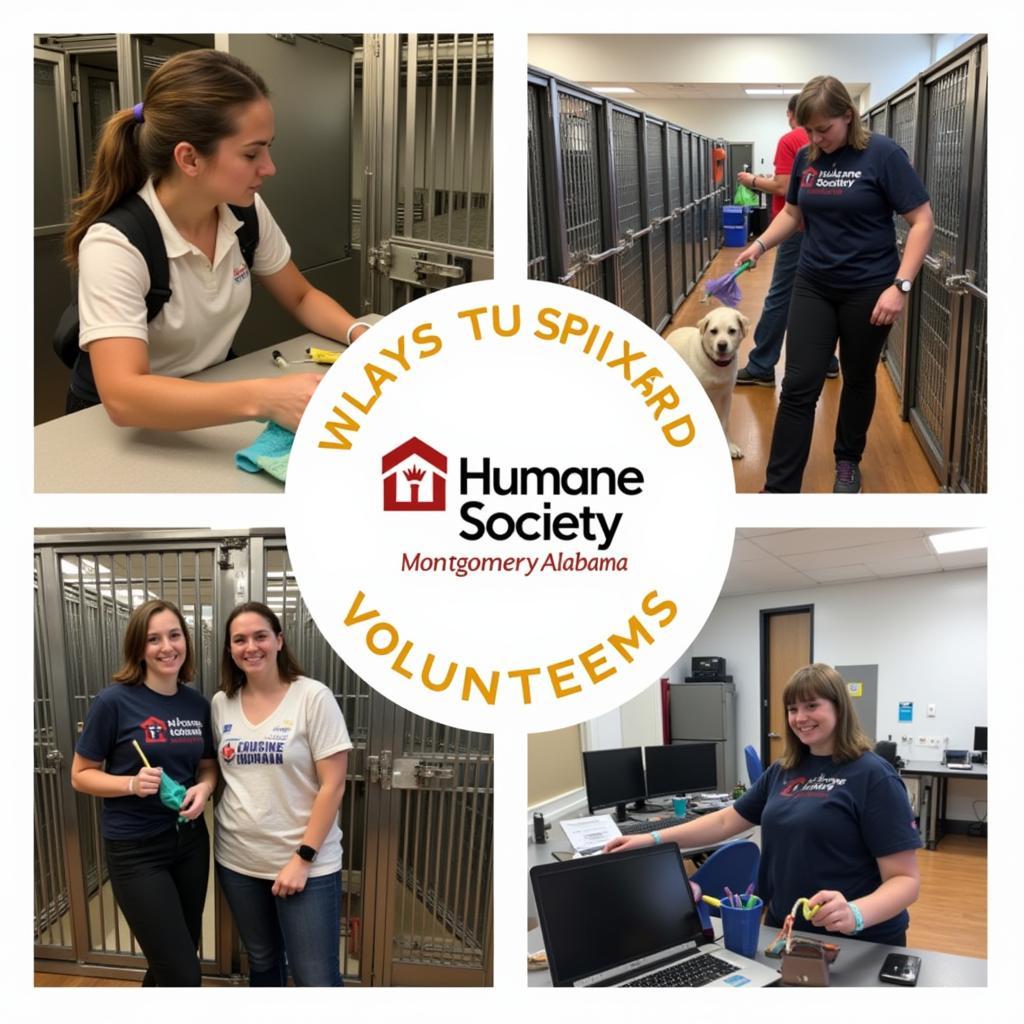 Volunteers at the Humane Society of Montgomery Alabama