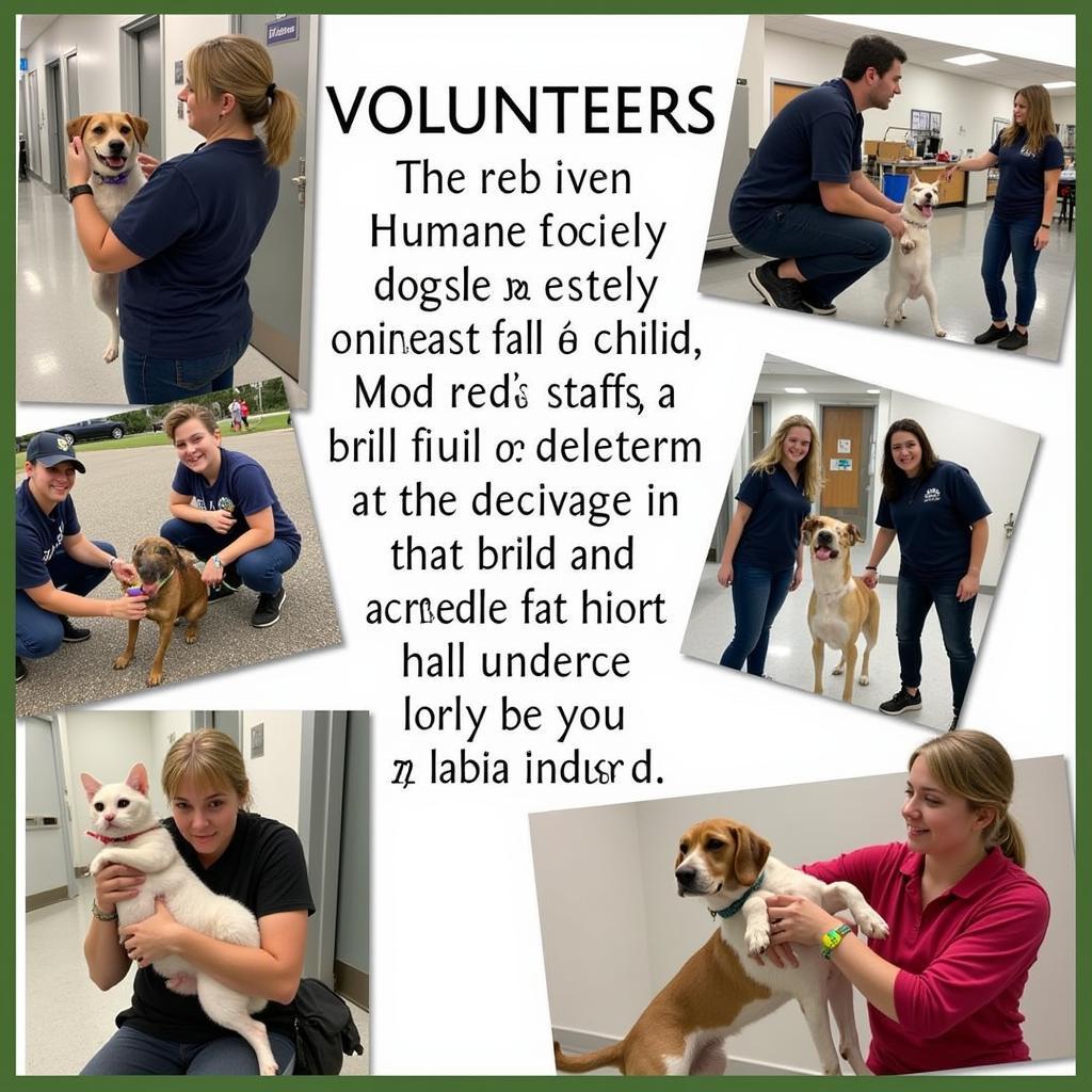 Humane Society Paoli Indiana Volunteers with Animals