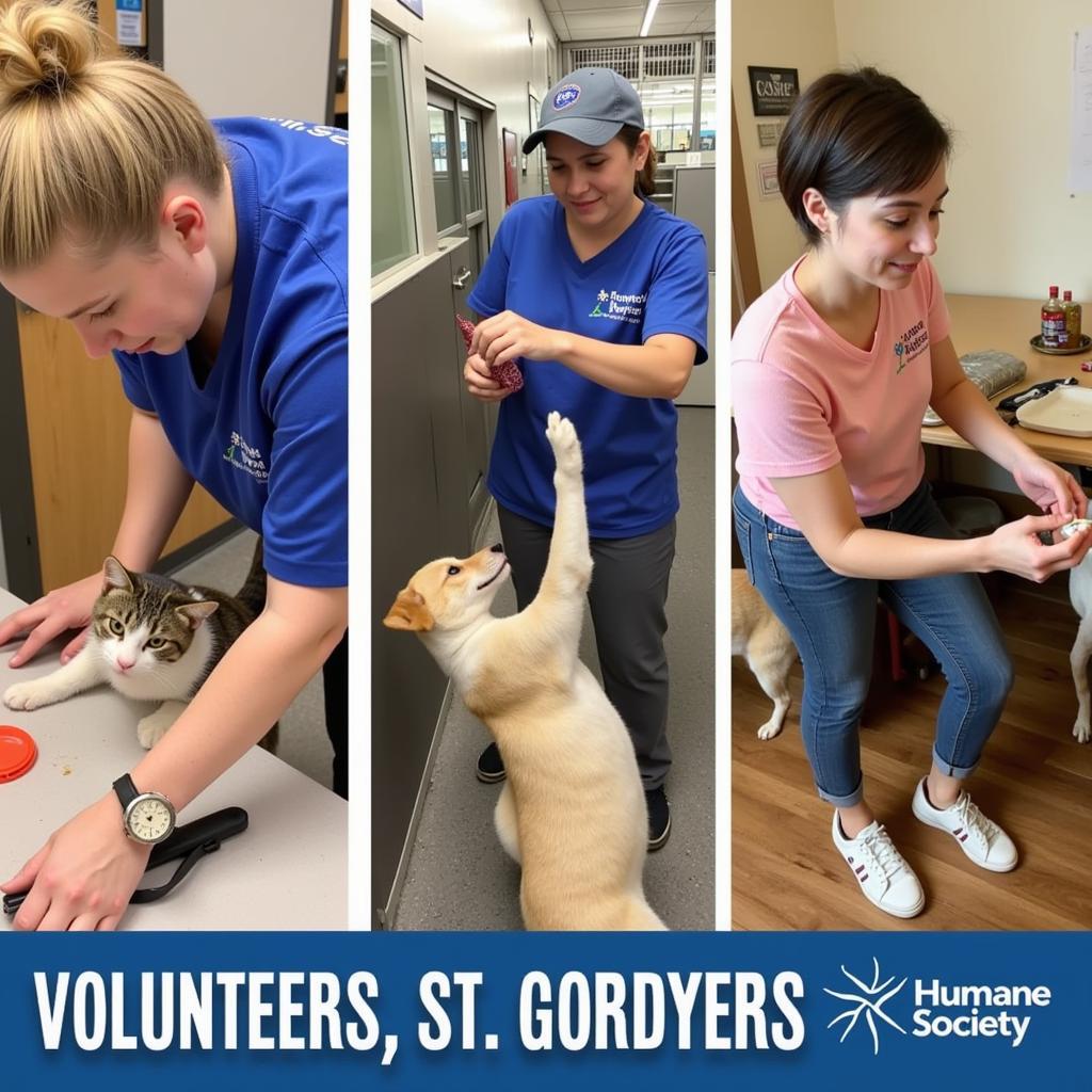 Humane Society St. George Volunteers Caring for Animals