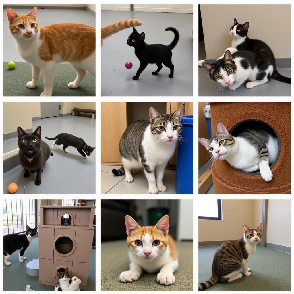 Cats at Playtime in the Humane Society of Wilkes