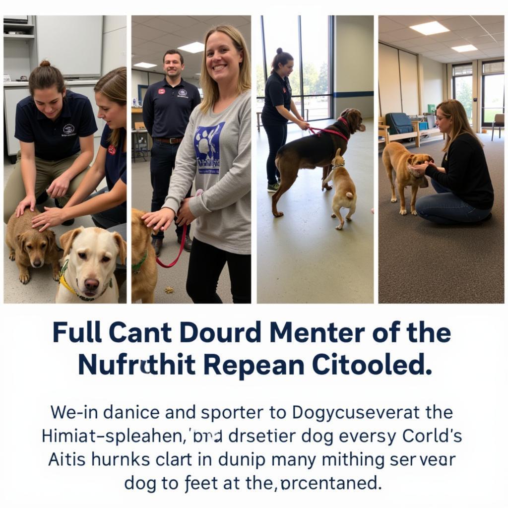 Volunteers caring for dogs at the Idaho Humane Society