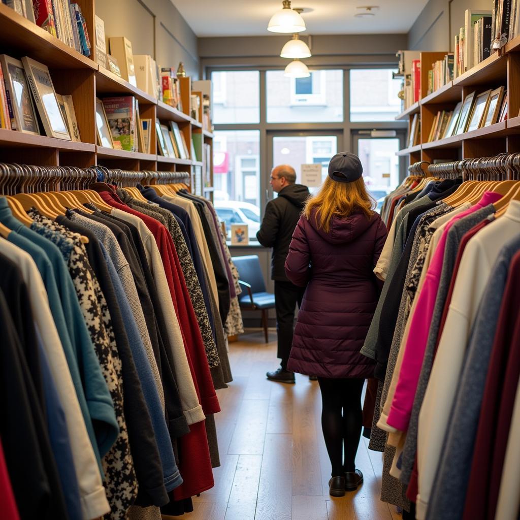 Customers Shopping at the Irish Cancer Society Charity Shop