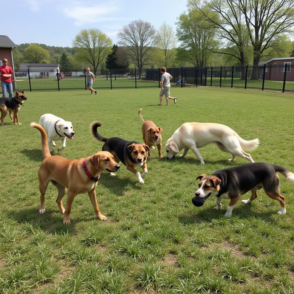 Happy Dogs Enjoying Playtime at the Lawrence County Humane Society