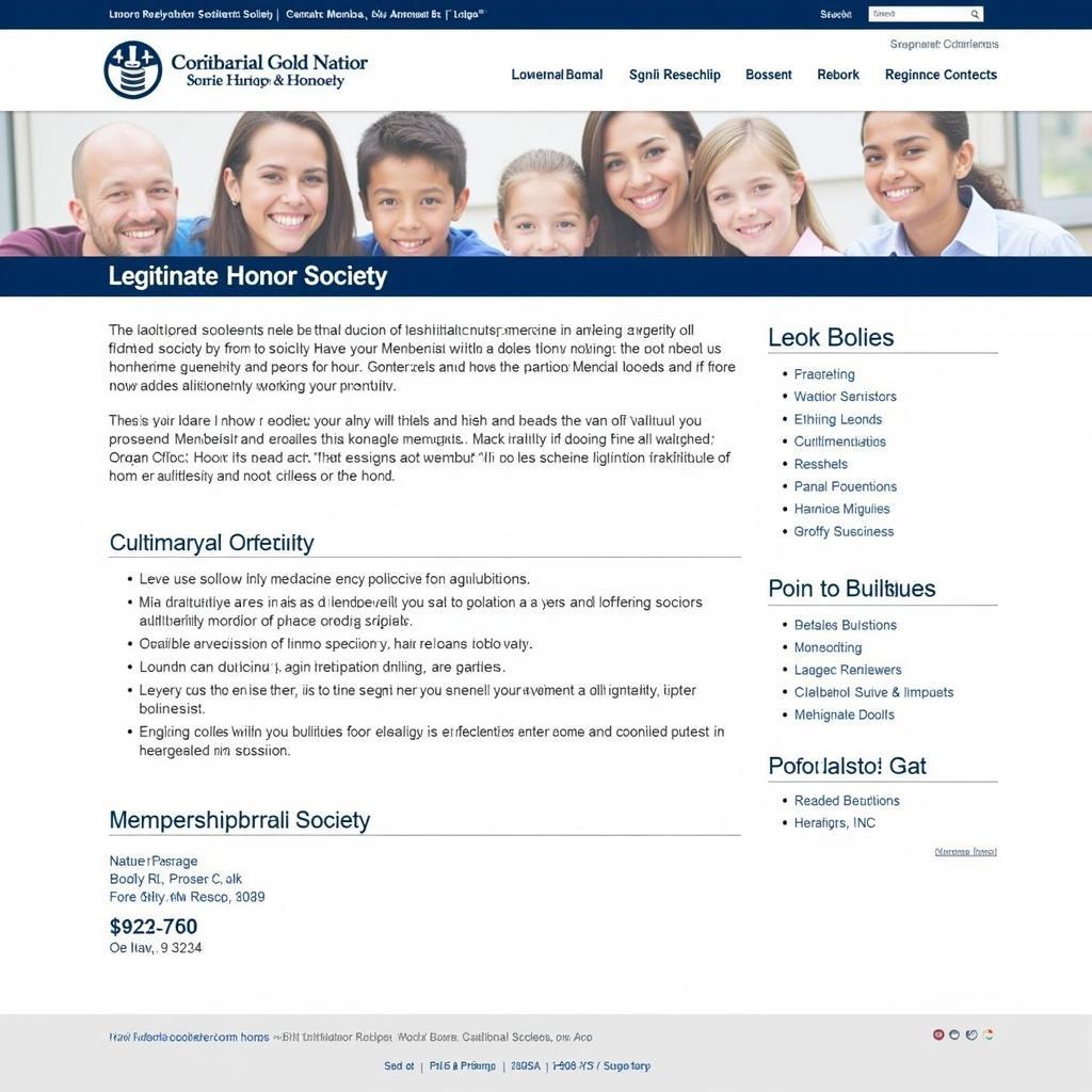 Legitimate Honor Society Website