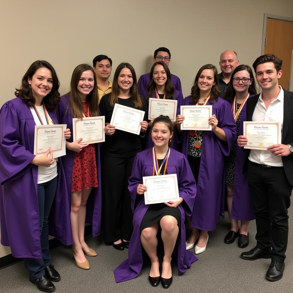 A group of leukemia society scholarship recipients