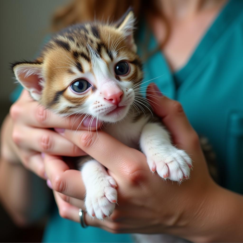 Lexington Humane Society Kitten Being Held