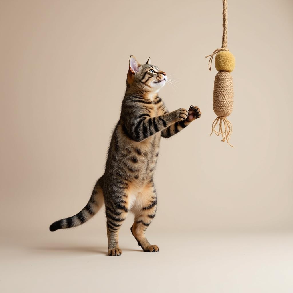 Licking County Humane Society cat playing: A playful cat batting at a toy at the Licking County Humane Society, showcasing its energy and personality.