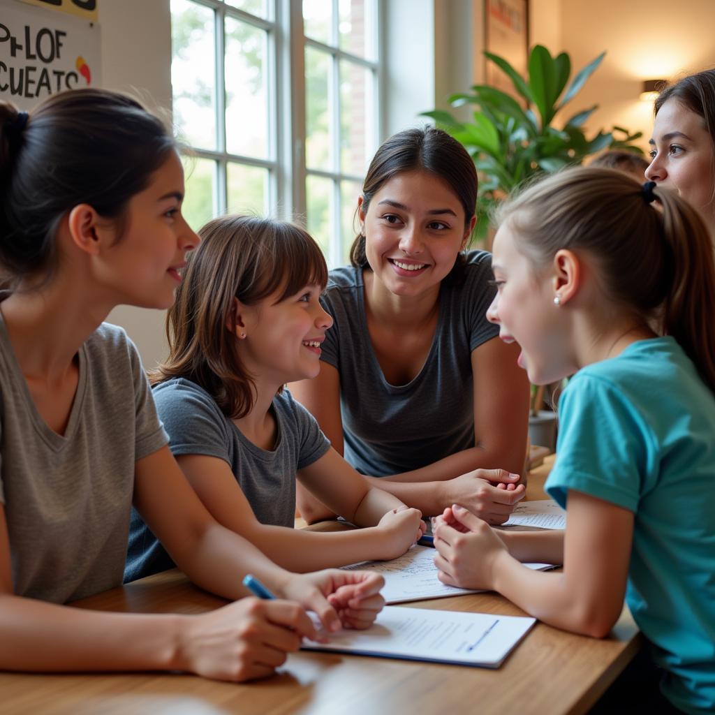 LLS Student Visionaries Meeting their Honored Candidate