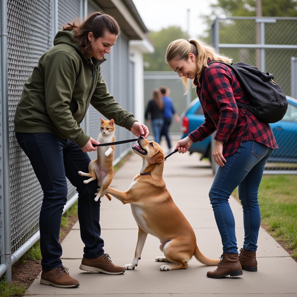 Volunteers at the Logansport Humane Society