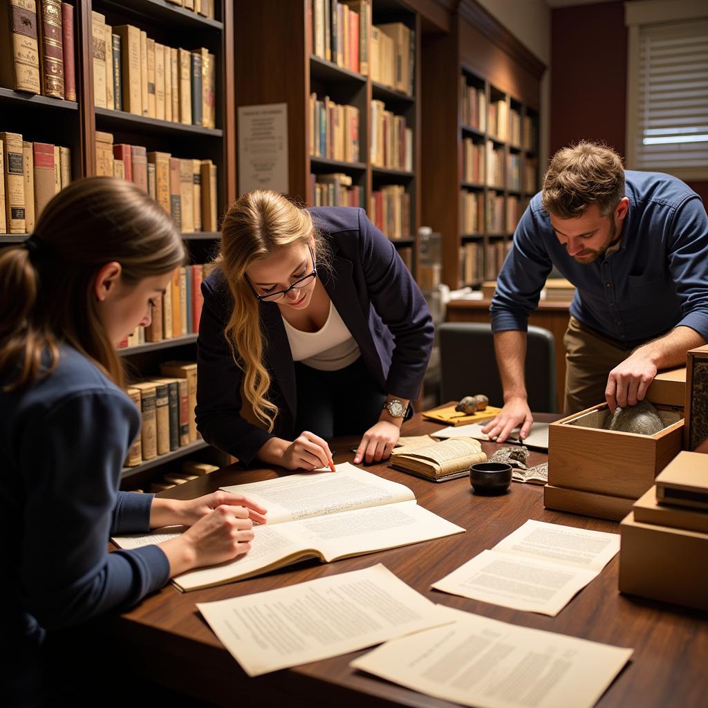 Researchers Exploring Archives at the Lynn Historical Society