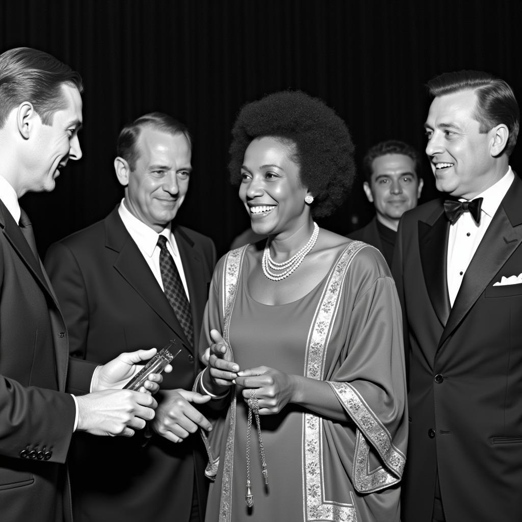 Marian Anderson receiving a prestigious award