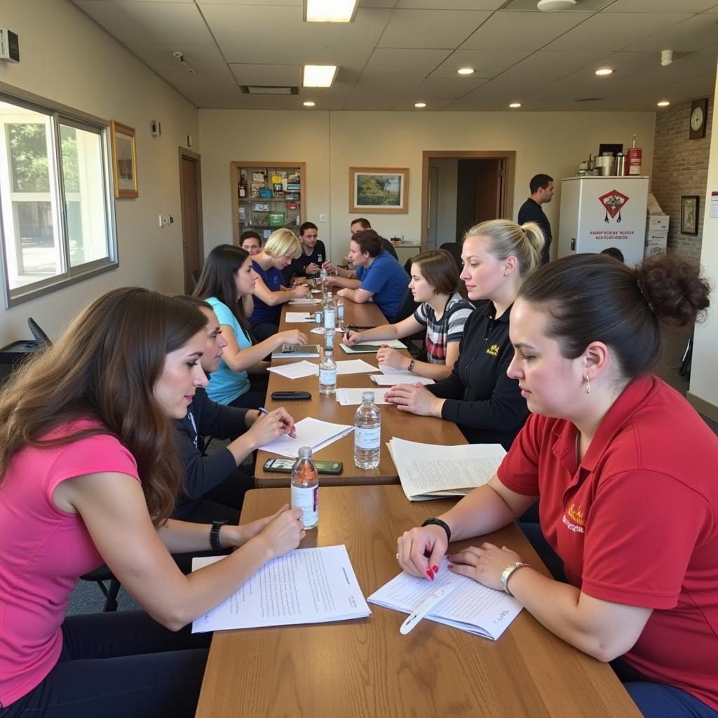 Volunteers at the Marine Corps Relief Society Camp Pendleton