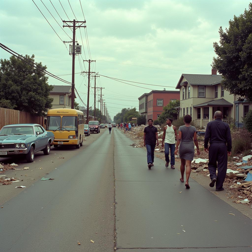 Menace II Society Community Wallpaper: Depicts the community portrayed in the film, highlighting both its struggles and resilience.