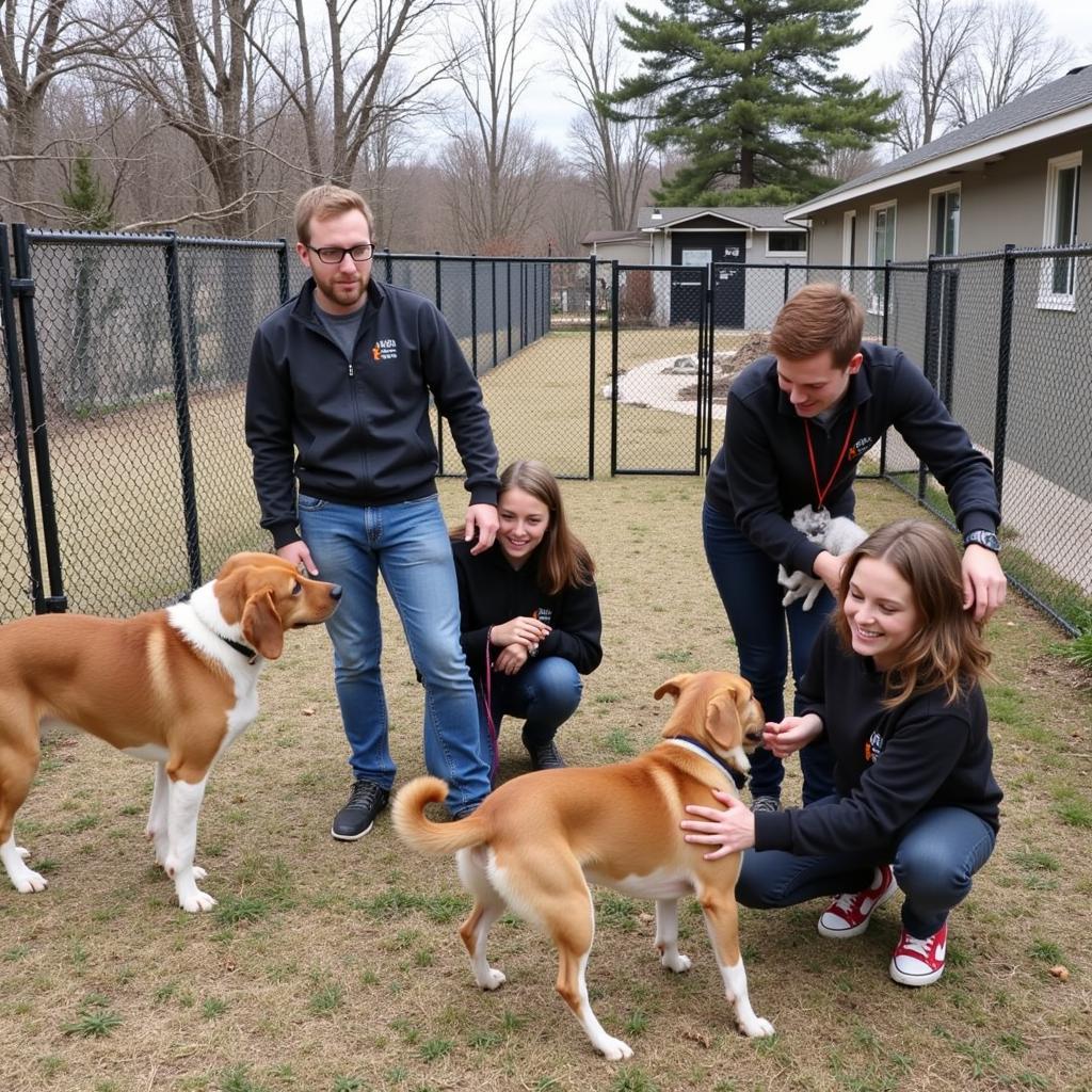 Volunteers at the Menomonie Humane Society