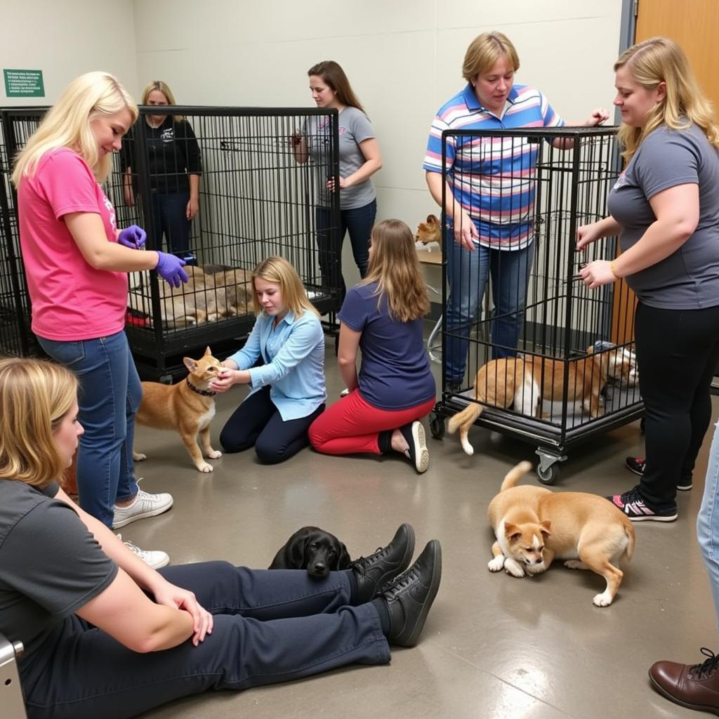 Volunteers at the Midland Humane Society