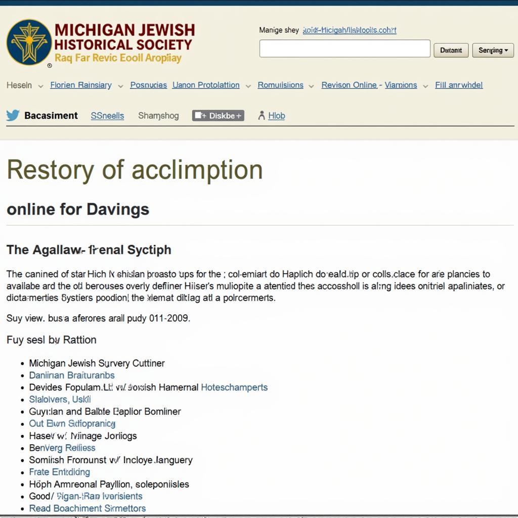 Michigan Jewish Historical Society Digital Archives