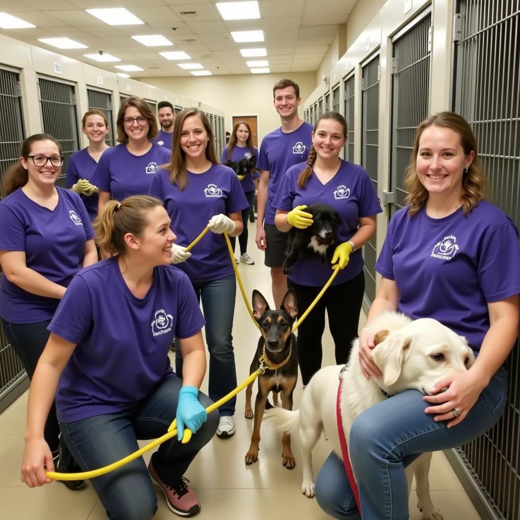 Volunteers at the Montgomery County Humane Society